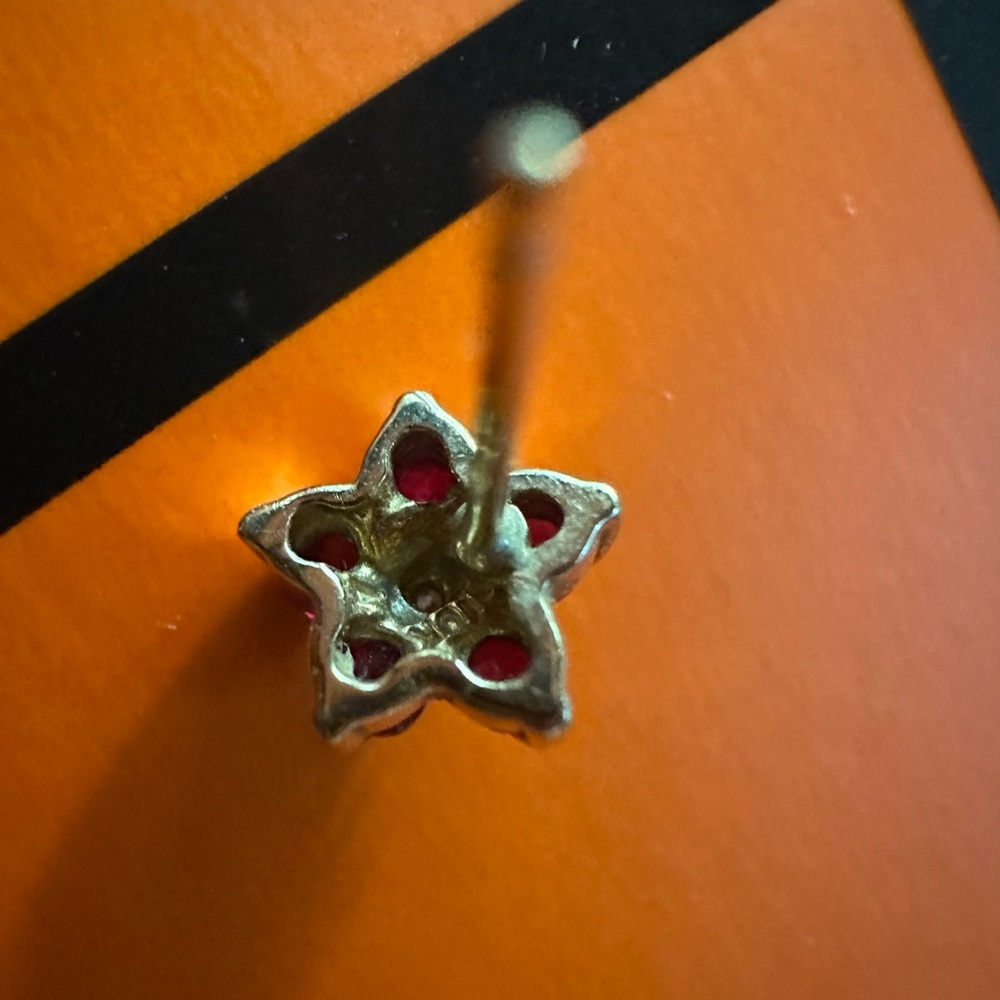 10k Ruby Earrings - image 4